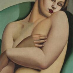 Tamara de Lempicka-Inspired "Reclining Nude I" – Elegant Art Deco Nude Painting for Fine Art Collectors & Timeless Wall Décor | DaFen Village Studio