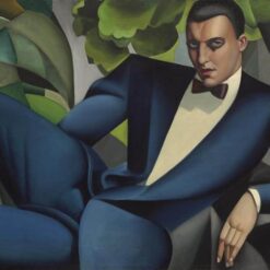 Tamara de Lempicka-Inspired "Portrait of the Marquis d'Afflito" – Iconic Art Deco Portrait for Luxury Interiors & Fine Art Collections | DaFen Village Studio