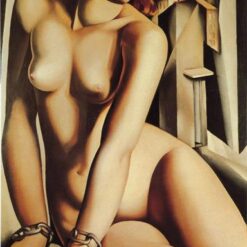 Tamara de Lempicka-Inspired "Andromeda" – Iconic Art Deco Nude Painting for Luxury Interiors & Classic Art Collections | DaFen Village Studio