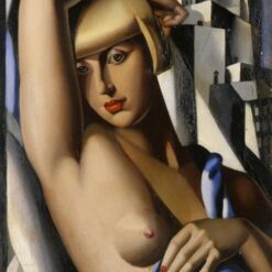 Portrait of Suzy Solidor" Inspired by Tamara de Lempicka – Art Deco Nude Oil Painting