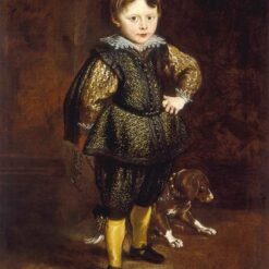 Dafen Village Hand-Painted “Portrait of Filippo Cattaneo, Son of Marchesa Elena Grimaldi” INSPIRED BY Anthony van Dyck's 1623 Baroque Portrait for Art Aficionados