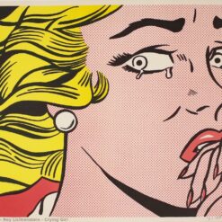 Crying Girl" Roy Lichtenstein Inspired Hand - Painted Oil Painting by Dafen Village Studio for Art Collectors