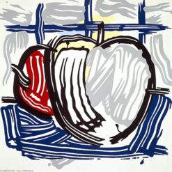 Dafen Village Hand - Painted "2 Apples" Inspired by Roy Lichtenstein - Ideal for Art Decor