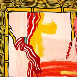High - Quality Reproduction of "Bamboo Frame" in Roy Lichtenstein's Style by Dafen Village Studio for Art Enthusiasts