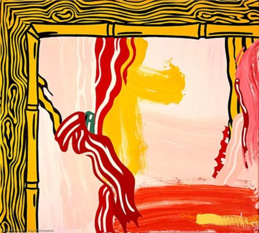 High – Quality Reproduction of “Bamboo Frame” in Roy Lichtenstein’s Style by Dafen Village Studio for Art Enthusiasts