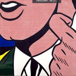 Half Face with Collar" Roy Lichtenstein Inspired Hand-Painted Oil Painting from Dafen Village for Art Aficionados