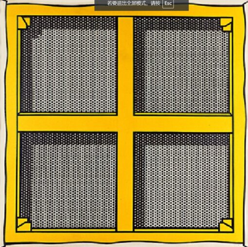 Stretcher Frame with Cross Bars III” Roy Lichtenstein Inspired Hand-Painted Oil Painting by Dafen Village Studio for Art Enthusiasts