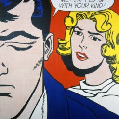 Forget it! Forget me!" in the Style of Roy Lichtenstein - Handmade Oil Painting from Dafen Village for Interior Enhancement