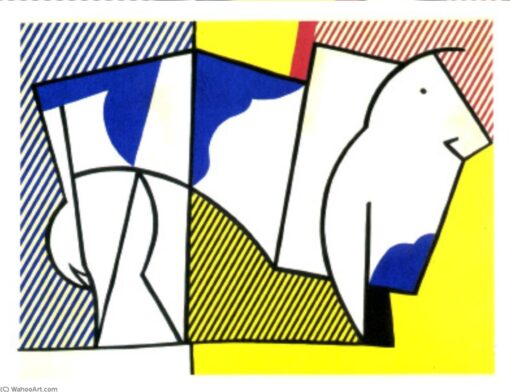 High – Quality Replica of Roy Lichtenstein’s “Bull (1973)” Oil Painting – Dafen Village Creation for Interior Decorators