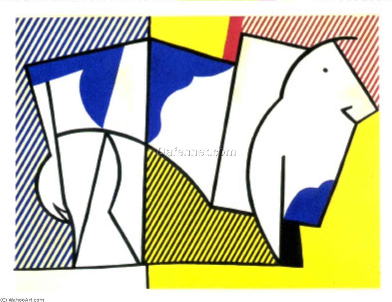 High – Quality Replica of Roy Lichtenstein’s “Bull (1973)” Oil Painting – Dafen Village Creation for Interior Decorators