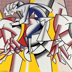 The Red Horseman" in the Style of Roy Lichtenstein - Handmade Oil Painting from Dafen Village for Art Collectors