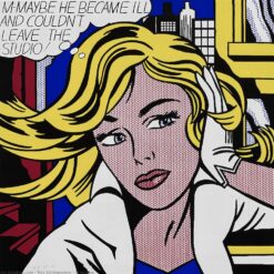 The Red Horseman" in the Style of Roy Lichtenstein - Handmade Oil Painting from Dafen Village for Art Collectors