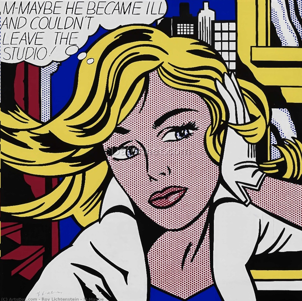 The Red Horseman” in the Style of Roy Lichtenstein – Handmade Oil Painting from Dafen Village for Art Collectors