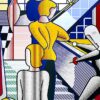 Bauhaus Stairway" in the Style of Roy Lichtenstein - Handmade Oil Painting from Dafen Village for Art Collectors