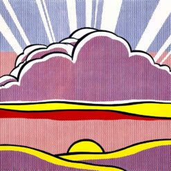 High - Quality Replica of Roy Lichtenstein's "Sinking Sun" - Dafen Village Creation for Interior Decorators