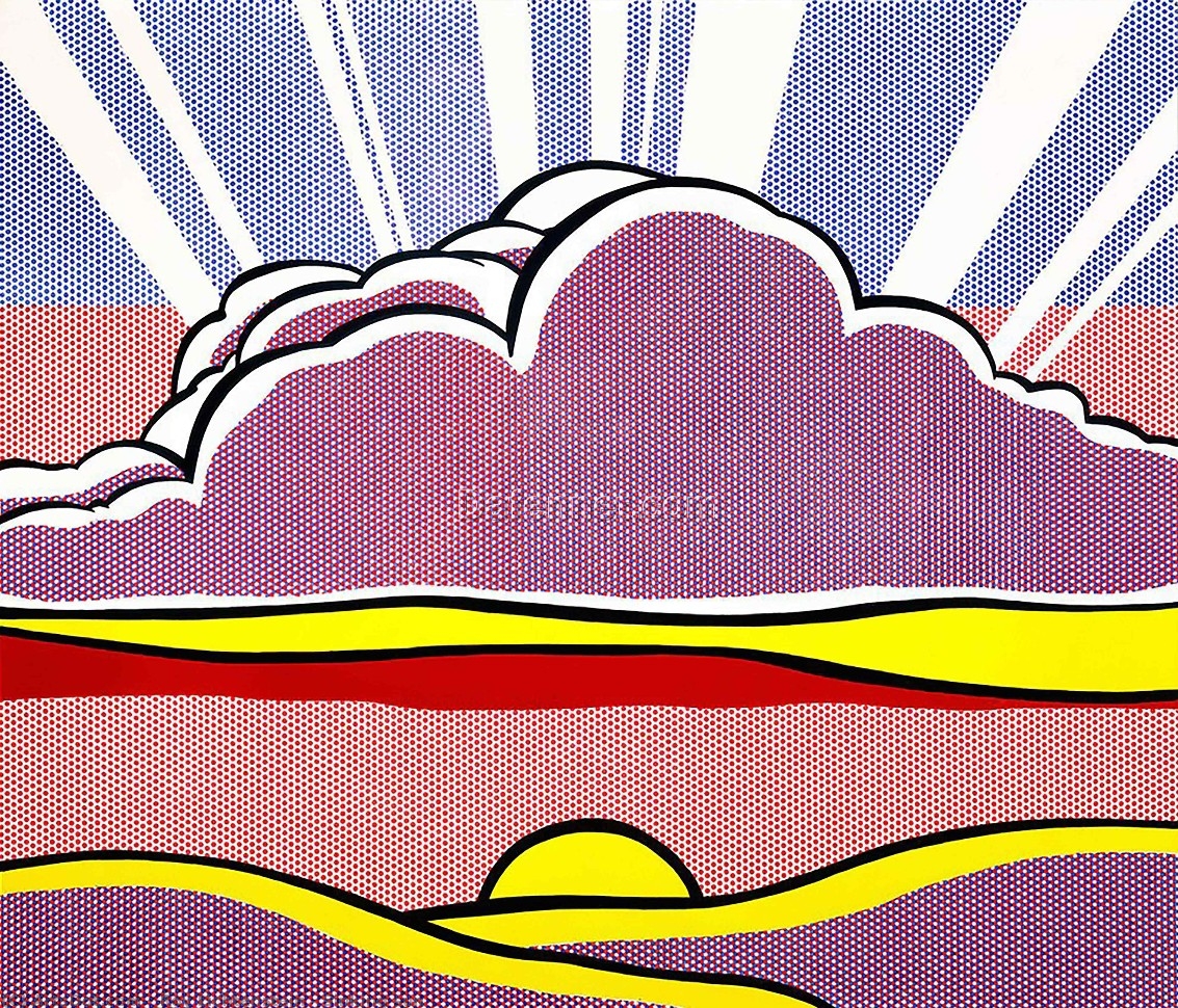 High – Quality Replica of Roy Lichtenstein’s “Sinking Sun” – Dafen Village Creation for Interior Decorators