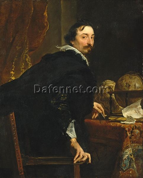 Dafen Village Exquisite Replica: “Lucas van Uffelen” INSPIRED BY Anthony van Dyck’s 1622 Baroque Portrait for Art Connoisseurs