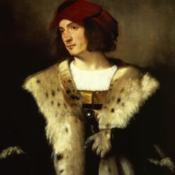 Luxury Art Reproduction – Portrait of a Man in a Red Cap Inspired by Titian – Custom Oil Painting for Collectors & Interiors