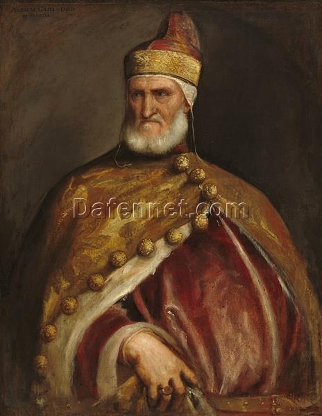 Portrait of Doge Andrea Gritti by Titian – c.1544 Late Renaissance Oil Painting