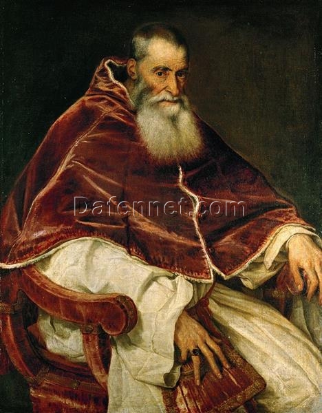 Pope Paul III by Titian – 1543 Late Renaissance Mannerist Oil Painting