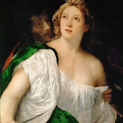 Suicide of Lucretia Inspired by Titian – High Renaissance History Oil Painting from DaFen Village Studio