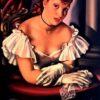 At the Opera" – Inspired by Tamara de Lempicka | Vintage Portrait Oil Painting Wall Art