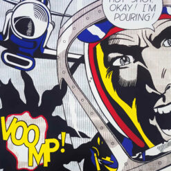 Striking Pop Art 'Okay, Hot - Shot' Inspired Oil Painting by Roy Lichtenstein Replica - Hand - painted in Dafen Village, Ideal for Pop Art Enthusiasts and Decorators