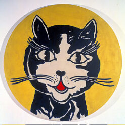 Authentic - looking 'Laughing Cat' Inspired Oil Painting - Roy Lichtenstein Style, Handmade in Dafen Village, Great for Art Collectors and Pop Art Connoisseurs
