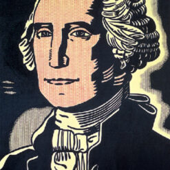 Authentic - looking 'George Washington' Inspired Oil Painting in Roy Lichtenstein Style - Handmade in Dafen Village, Ideal for Art Collectors