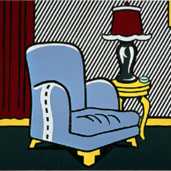 Authentic - looking 'La Sortie' Inspired Oil Painting in Roy Lichtenstein Style - Handmade in Dafen Village, Perfect for Art Collectors and Pop Art Connoisseurs