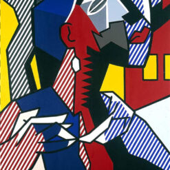 Striking Pop Art 'Female Figure' Inspired Oil Painting by Roy Lichtenstein Replica - Hand - painted in Dafen Village for Art Enthusiasts