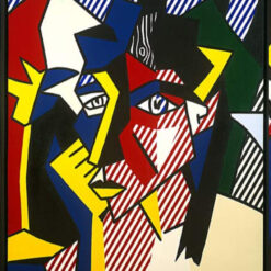 Striking 'Woman in Landscape' Inspired Oil Painting by Roy Lichtenstein - Hand - painted in Dafen Village for Art Lovers and Nature - themed Art Enthusiasts