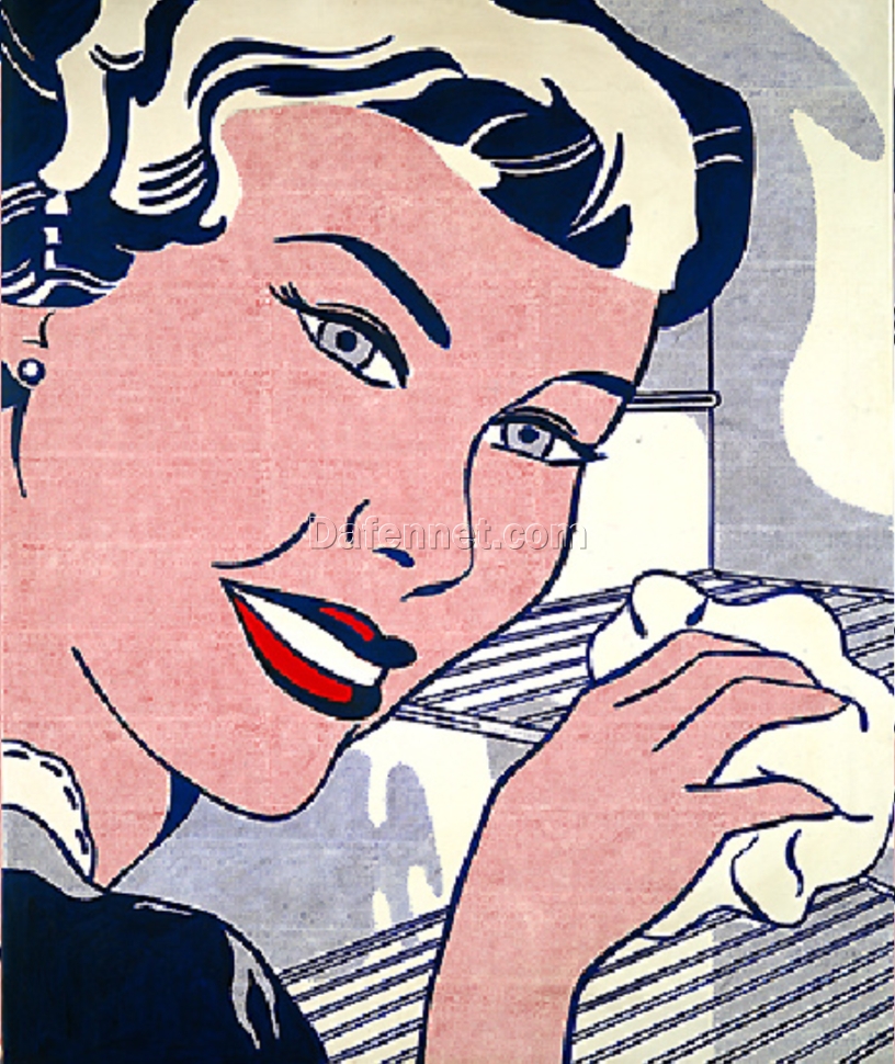 Eye – catching ‘Refrigerator’ Inspired Oil Painting in Roy Lichtenstein Style – Hand – painted in Dafen Village for Pop Art Enthusiasts and Home Decorators