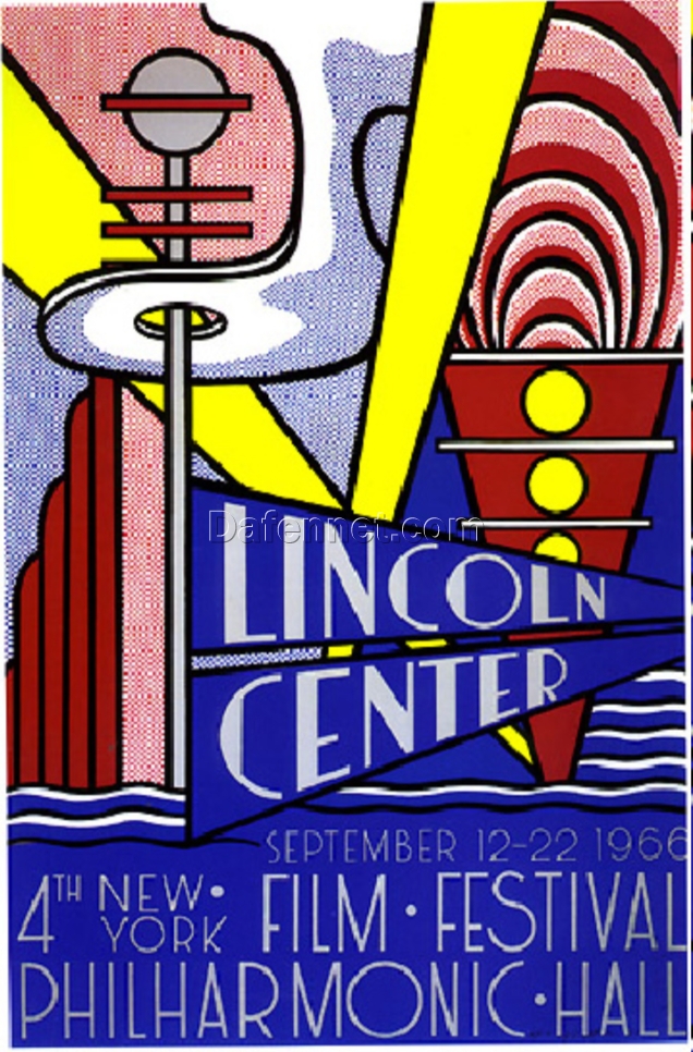 Roy Lichtenstein – Style ‘Filmposter’ High – Quality Oil Painting on Canvas – Reproduction from Dafen Village for Art Aficionados and Interior Decorators