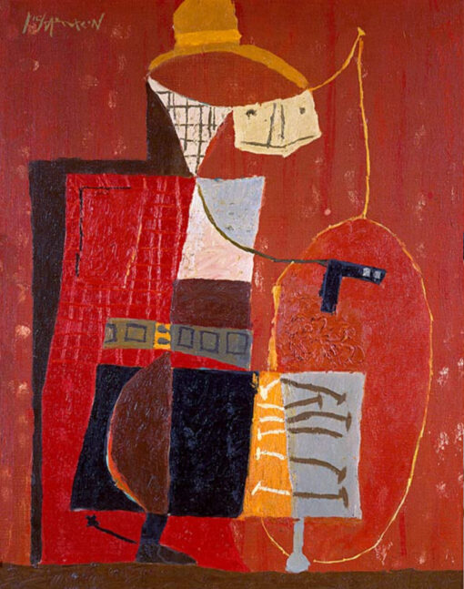 Roy Lichtenstein – Style ‘The Cowboy (Red)’ High – Quality Oil Painting on Canvas – Reproduction from Dafen Village for Art Aficionados and Interior Designers