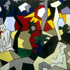 Roy Lichtenstein - Style 'Landscape with Figures and Sun' High - Quality Oil Painting on Canvas - Reproduction from Dafen Village for Decorators and Art Aficionados