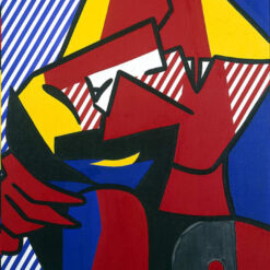 Powerful 'Despair' Inspired Oil Painting in Roy Lichtenstein Style - Hand - painted in Dafen Village for Art Lovers and Emotion - themed Art Enthusiasts