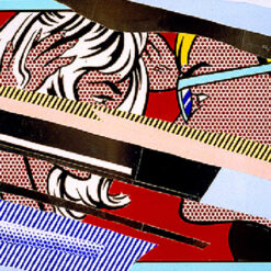 Authentic - looking 'Reflections on Conversation' Inspired Oil Painting in Roy Lichtenstein Style - Handmade in Dafen Village, Great for Art Collectors and Connoisseurs of Pop - Art - Social - Theme Fusion