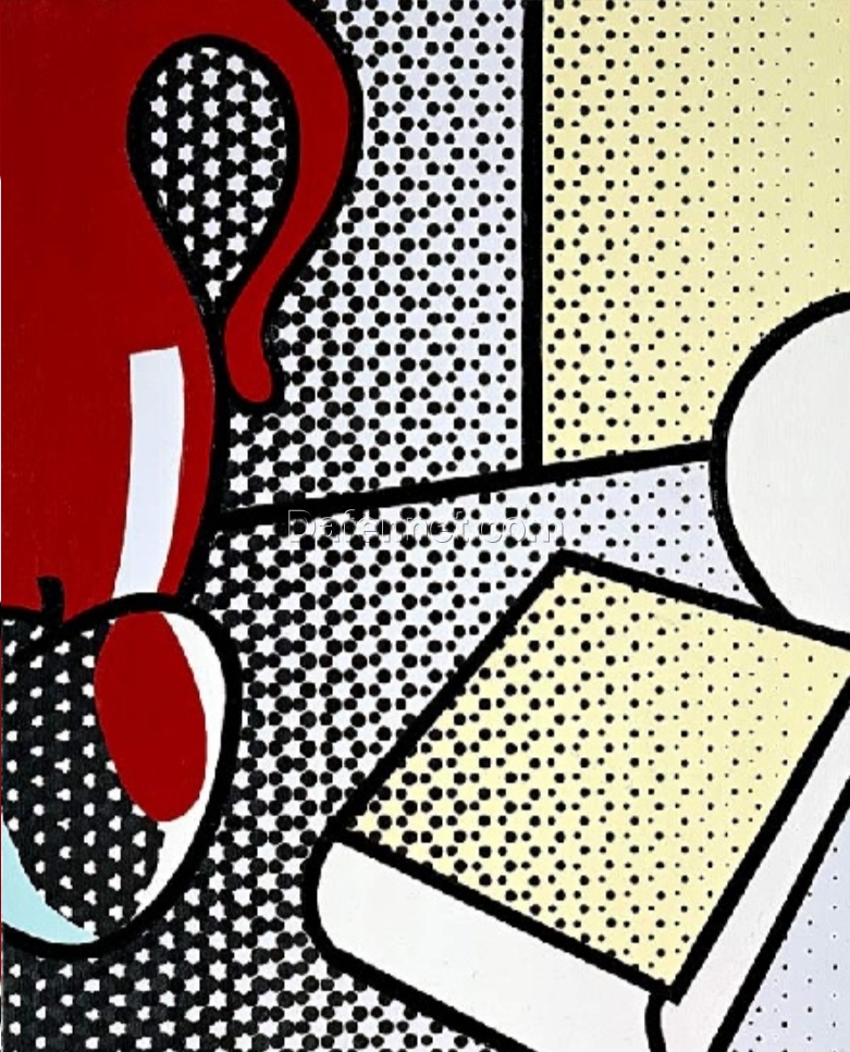 Roy Lichtenstein – Style ‘Still Life with Red Pitcher’ Oil Painting – High – Quality Reproduction from Dafen Village Studios