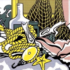 Unique 'Cape Cod Still Life' Oil Painting Inspired by Roy Lichtenstein - Handmade in Dafen Village