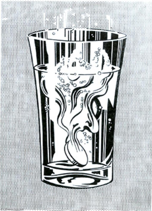 Roy Lichtenstein – Inspired ‘Alka – Seltzer’ Oil Painting – Hand – painted by Dafen Village Artisans for Pop Art Lovers