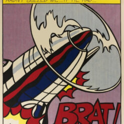 Authentic - looking 'As I Opened Fire' Oil Painting in Roy Lichtenstein's Style - Created by Dafen Village Studios