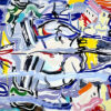 Unique 'Reflections II' Oil Painting Inspired by Roy Lichtenstein - Handmade in Dafen Village for Art Enthusiasts