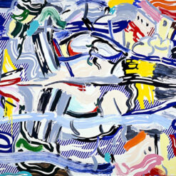 Unique 'Reflections II' Oil Painting Inspired by Roy Lichtenstein - Handmade in Dafen Village for Art Enthusiasts