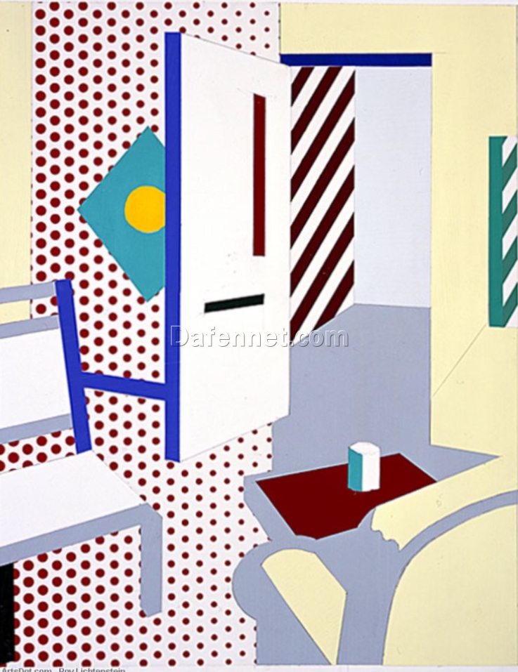 Roy Lichtenstein – Inspired ‘Collage for Hologram Interior’ Hand – painted Oil Painting by Dafen Village Artisans for Art Enthusiasts