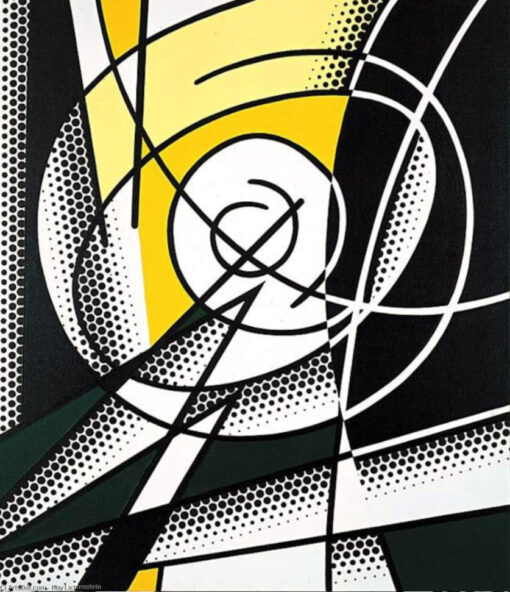Unique ‘The Atom’ Oil Painting Inspired by Roy Lichtenstein – Handmade in Dafen Village for Art Aficionados