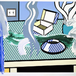 Brushstroke Still Life with Box" - Roy Lichtenstein Inspired Oil Painting Replica by Dafen Village Studio