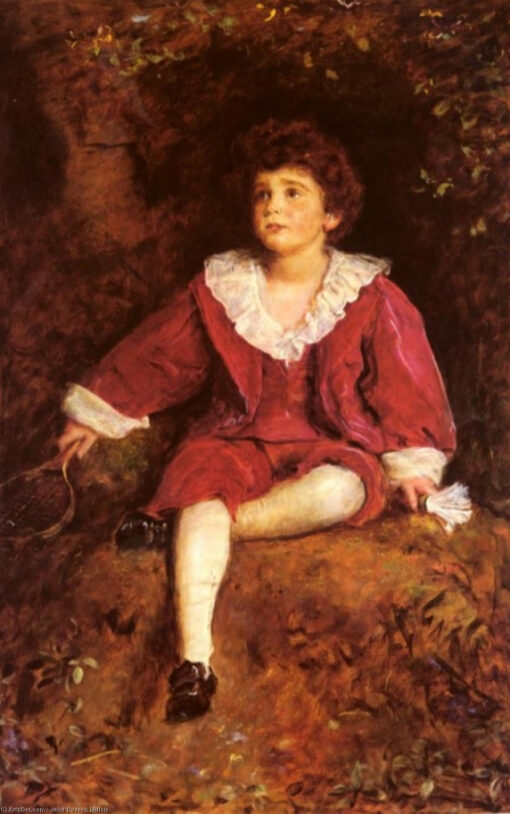 Exquisite Hand – Painted Replica of Sir John Everett Millais’ “The Honourable John Nevile Manners” – A Timeless Victorian Portrait Inspired Oil Painting for Art Connoisseurs