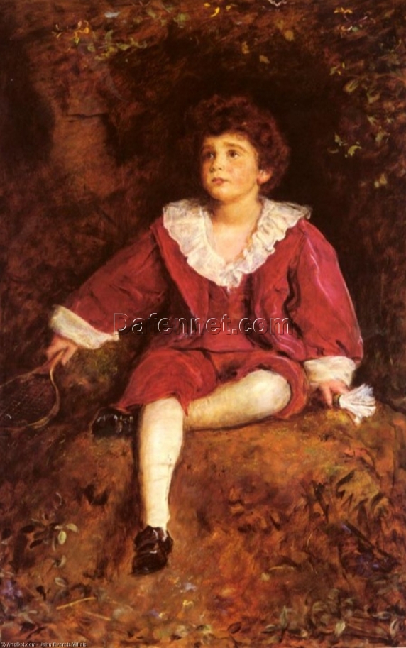 Exquisite Hand – Painted Replica of Sir John Everett Millais’ “The Honourable John Nevile Manners” – A Timeless Victorian Portrait Inspired Oil Painting for Art Connoisseurs