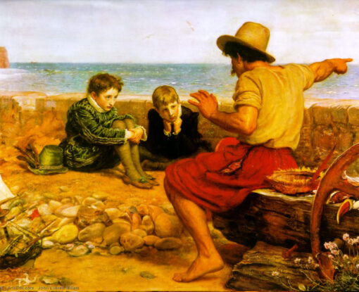 High – Quality Hand – Painted Replica of Millais’ “The Boyhood of Raleigh” – A Timeless Tribute to the Legend, Ideal for Art Enthusiasts and History Buffs